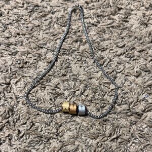 Elegant Two-Tone Beaded Necklace